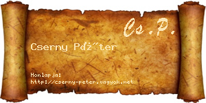 Cserny Péter névjegykártya