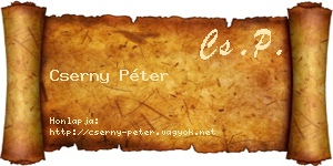 Cserny Péter névjegykártya